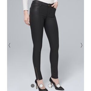 White House Black Market Mid-Rise Coated Skinny Ankle Jeans Size 6L